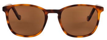 Das Bild zeigt die Kindersonnenbrille 722112 in havanna matt von vorne.